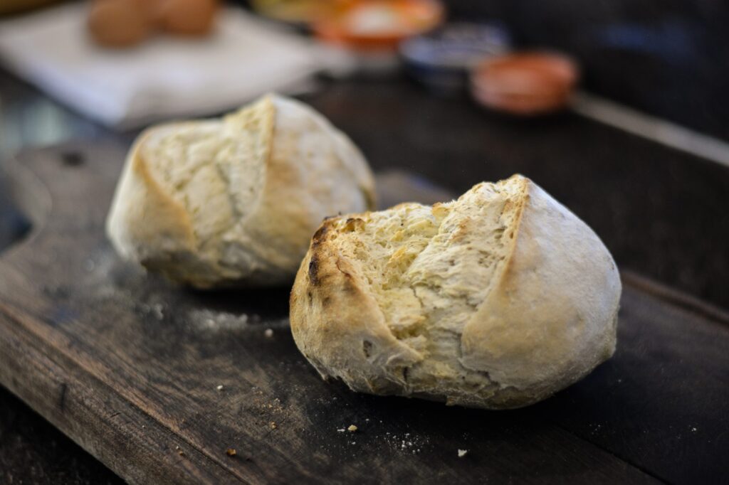 Pan de campo sin gluten y vegano, casero, paso a paso