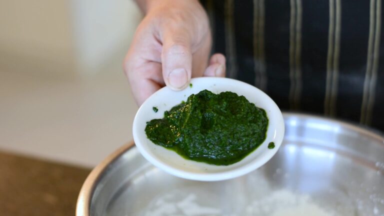 Pulpa de espinaca para la masa de pasta sin gluten